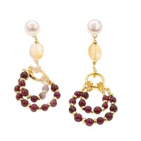 Orecchini Koliè 925 Donna in Argento Granato ORHOROS27 - ORHOROS27